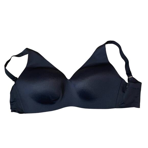 Wacoal Bra stretch comfort padded no underwire thick strap black SZ XL DD - Picture 1 of 4